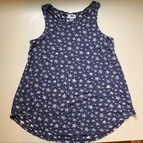 Old Navy Flowy blue star tank top - Picture 2 of 4